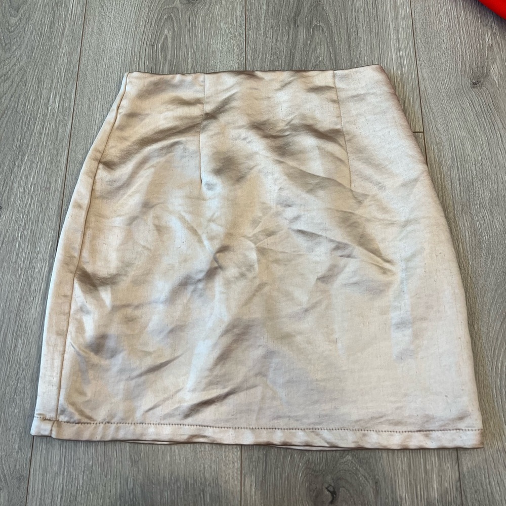 2/$5 Princess Polly silky champagne skirt